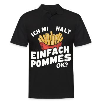 Français frites, frites, restauration rapide - Polo Homme - noir - Devant - Kai (181cm)