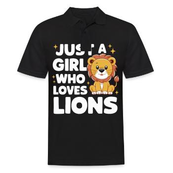 Lion Lion Animal Africa - Men's Polo Shirt - black - Front - Kai (181cm)