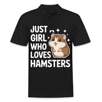 Hamster - Männer Poloshirt - Schwarz - Vorne - Kai (181cm)
