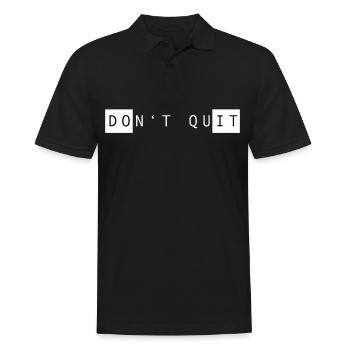 DONT QUIT DO IT - Men's Polo Shirt - black - Front - Kai (181cm)