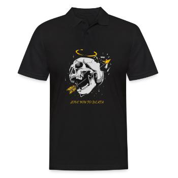 Je t'aime à mort gothique métal - Polo Homme - noir - Devant - Kai (181cm)