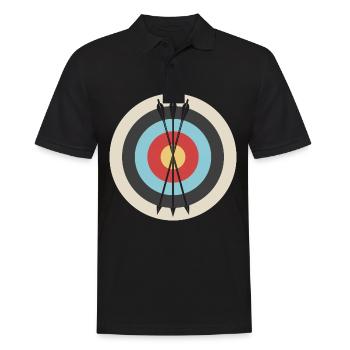 Pfeil Und Bogen - Männer Poloshirt - Schwarz - Vorne - Kai (181cm)