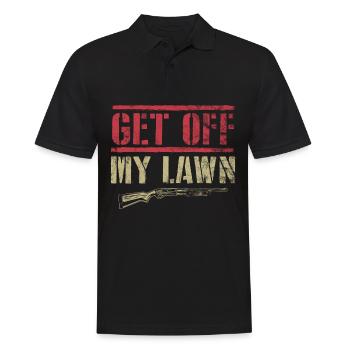 Lustiges Rentner Runter Vom Rasen Geschenk - Männer Poloshirt - Schwarz - Vorne - Kai (181cm)