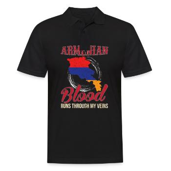 Armenien - Männer Poloshirt - Schwarz - Vorne - Kai (181cm)