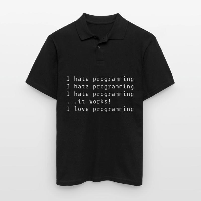 I hate programming gift idea Men's Polo Shirt