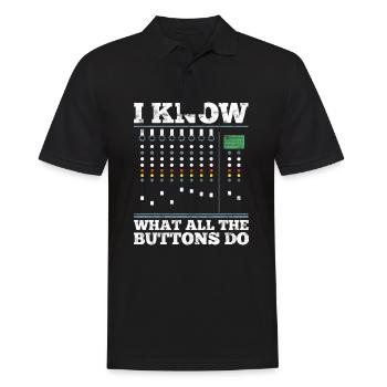 Sound Engineer t-shirt - Men's Polo Shirt - black - Front - Kai (181cm)
