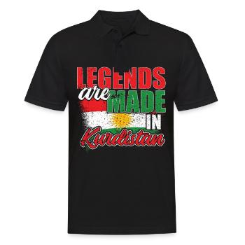 Kurdistan - Männer Poloshirt - Schwarz - Vorne - Kai (181cm)