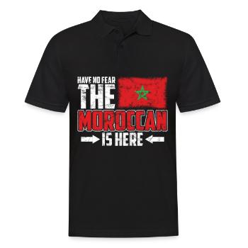 Keine Angst, Der Marokkaner Ist Da - Männer Poloshirt - Schwarz - Vorne - Kai (181cm)