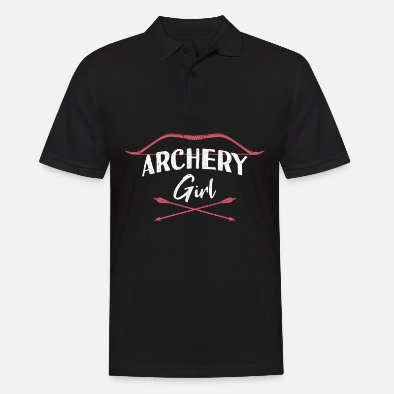 Bogenschießen Mädchen - Männer Poloshirt - Schwarz