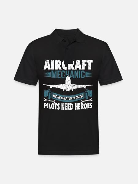 Aeronautical mechanic - Men's Polo Shirt - black