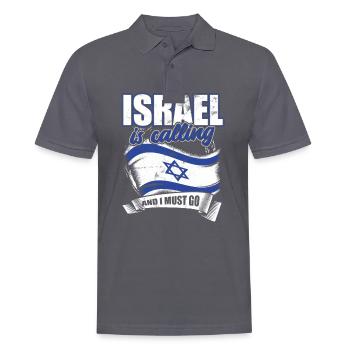Patriotisme Israël Jérusalem - Polo Homme - charbon - Devant - Nico (186cm)