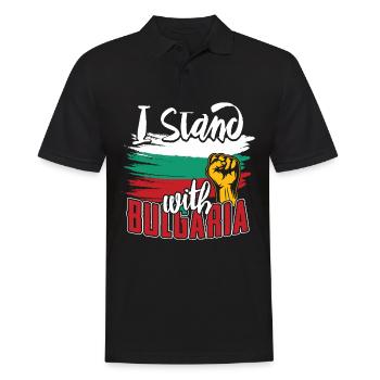 Bulgaria - Men's Polo Shirt - black - Front - Kai (181cm)