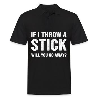 sarcasm - Men's Polo Shirt - black - Front - Kai (181cm)