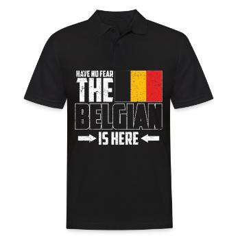 Ne vous inquiétez pas, le Belge est là - Polo Homme - noir - Devant - Kai (181cm)