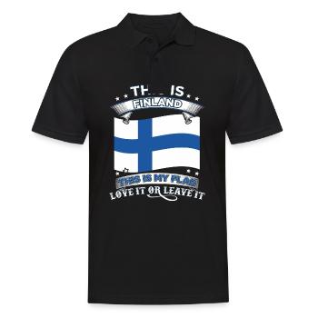 Finlande - Polo Homme - noir - Devant - Kai (181cm)