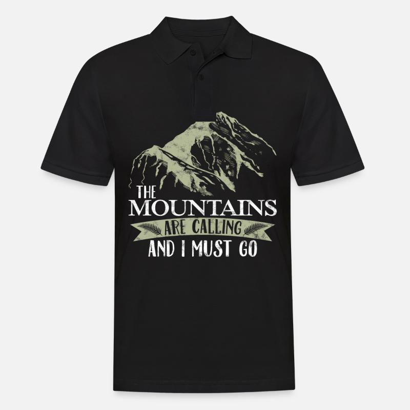 Lustige Wanderer Shirts - Männer Poloshirt - Schwarz