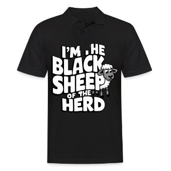 Sheep Sheep Farmer Lamb Farmer - Men's Polo Shirt - black - Front - Kai (181cm)