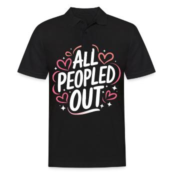 Introvertierter asozialer introvertierter - Männer Poloshirt - Schwarz - Vorne - Kai (181cm)