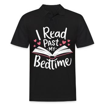 Bücher Buch lesen Bücherei Bibliothek Bücherwurm - Männer Poloshirt - Schwarz - Vorne - Kai (181cm)