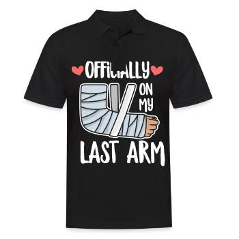 Arm fracture saying for someone with a broken - Men's Polo Shirt - black - Front - Kai (181cm)