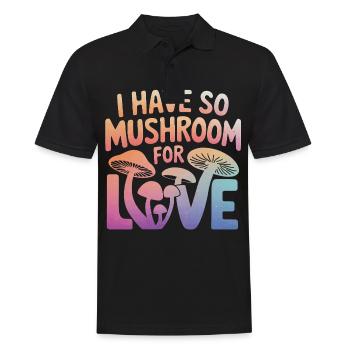 Pilz Pilze Funghi Champignon - Männer Poloshirt - Schwarz - Vorne - Kai (181cm)