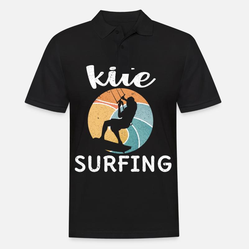 Kitesurfen Kiteboarding Kite Kiten - Männer Poloshirt - Schwarz