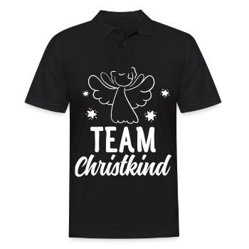 Team Christkind - Männer Poloshirt - Schwarz - Vorne - Kai (181cm)