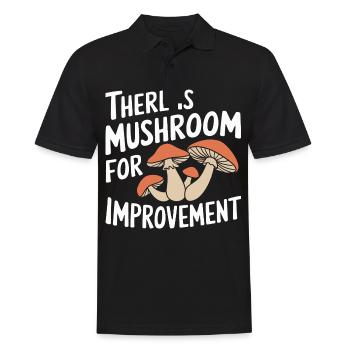 Pilz Pilze Funghi Champignon - Männer Poloshirt - Schwarz - Vorne - Kai (181cm)