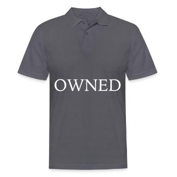 Owned BDSM Submissive servant slave submissive slave - Men's Polo Shirt - charcoal grey - Front - Nico (186cm)