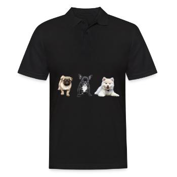 Chiot carlin - Polo Homme - noir - Devant - Kai (181cm)