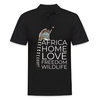 Afrika Mann Geschenk Mutter Kinder Junge Mädchen - Männer Poloshirt - Schwarz - Vorne - Kai (181cm)