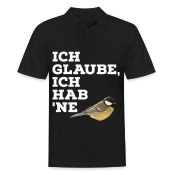 Meise - Männer Poloshirt - Schwarz - Vorne - Kai (181cm)