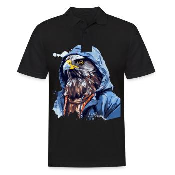 Street style hawk | Hawk lovers - Men's Polo Shirt - black - Front - Kai (181cm)
