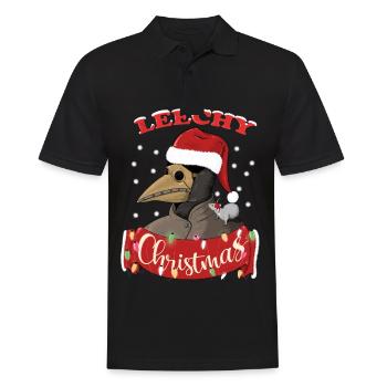 Leechy Christmas Plague Doctor Leech Christmas - Men's Polo Shirt - black - Front - Kai (181cm)