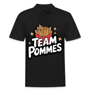 Frites, frites, restauration rapide - Polo Homme - noir - Devant - Kai (181cm)