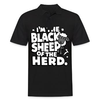 Sheep Sheep Farmer Lamb Farmer - Men's Polo Shirt - black - Front - Kai (181cm)