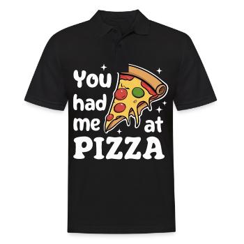 Pizza Italie Restauration rapide - Polo Homme - noir - Devant - Kai (181cm)