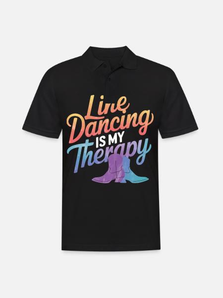 Line Dancing Dancing Dancers - Men's Polo Shirt - black