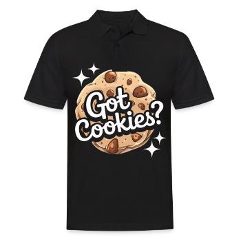 Cookies Cookie Keks Kekse Schokolade - Männer Poloshirt - Schwarz - Vorne - Kai (181cm)
