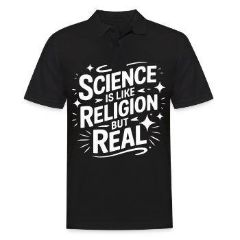 Athéisme, athée, anti-religion, agnostique - Polo Homme - noir - Devant - Kai (181cm)