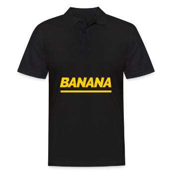 Banane - Männer Poloshirt - Schwarz - Vorne - Kai (181cm)