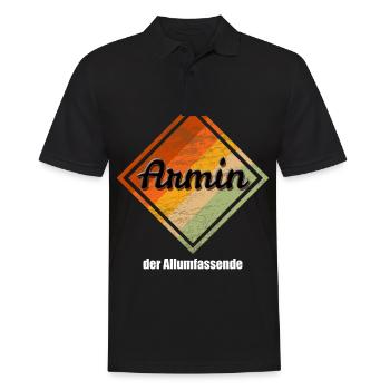 Armin - Männer Poloshirt - Schwarz - Vorne - Kai (181cm)