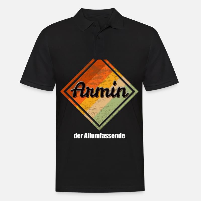 Armin - Männer Poloshirt - Schwarz