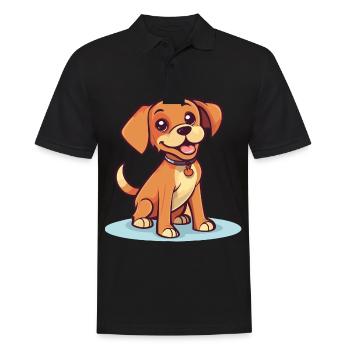 Conception de chien mignon pour les propriétaires de chiens - Polo Homme - noir - Devant - Kai (181cm)