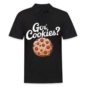 Cookies Cookie Keks Kekse Schokolade - Männer Poloshirt - Schwarz - Vorne - Kai (181cm)