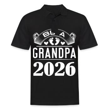 Opa Werden 2026: Ein Neues Abenteuer - Männer Poloshirt - Schwarz - Vorne - Kai (181cm)
