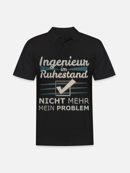 ingenieur Ruhestand - Männer Poloshirt - Schwarz
