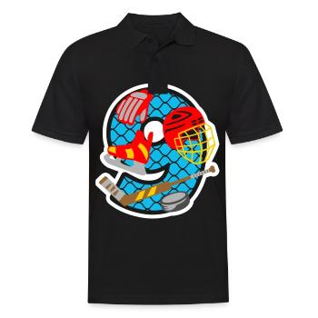 Eishockey 9. Geburtstagsparty Nummer 9 - 9 Jahre - Männer Poloshirt - Schwarz - Vorne - Kai (181cm)