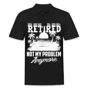 Retirement, not my problem, Finally retired - Men's Polo Shirt - black - Front - Kai (181cm)
