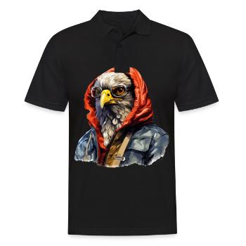 Street style hawk | Hawk lovers - Men's Polo Shirt - black - Front - Kai (181cm)